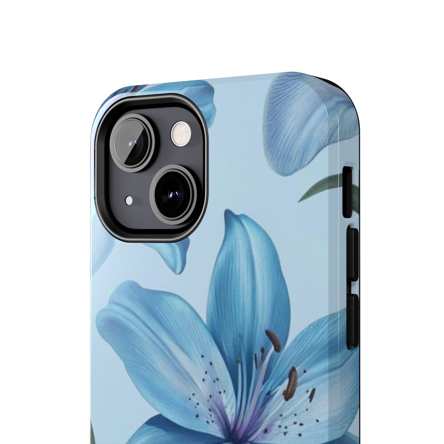 Blue Floral Tough Phone Cases, Floral Phone Cover, Gift for Her, Summer Aesthetic, Smartphone Protector, Durable Case
