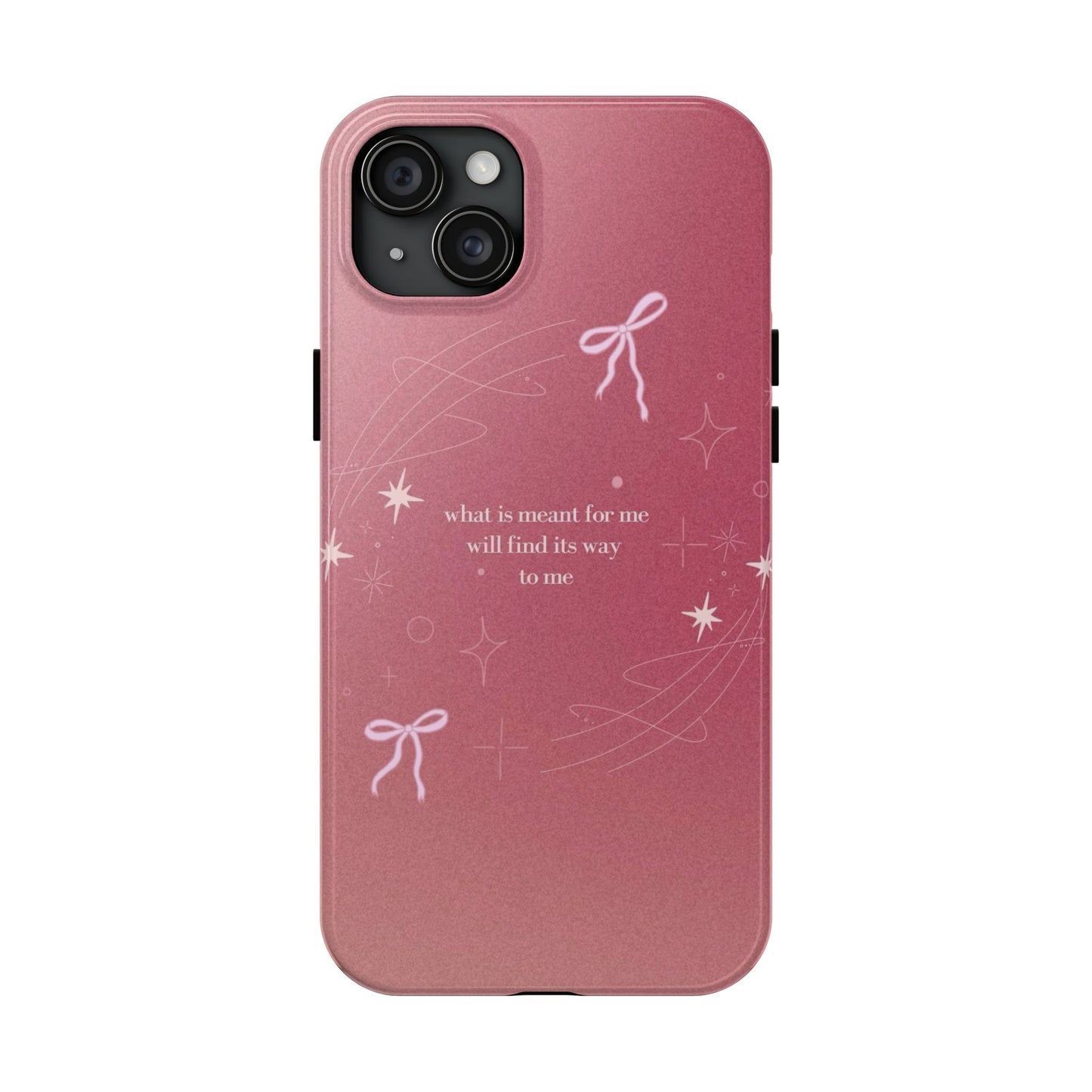 Inspirational Tough Phone Cases - Pink with Stars, Sturdy Protection, Gifts for Her, Motivational Quotes, Everyday Use
