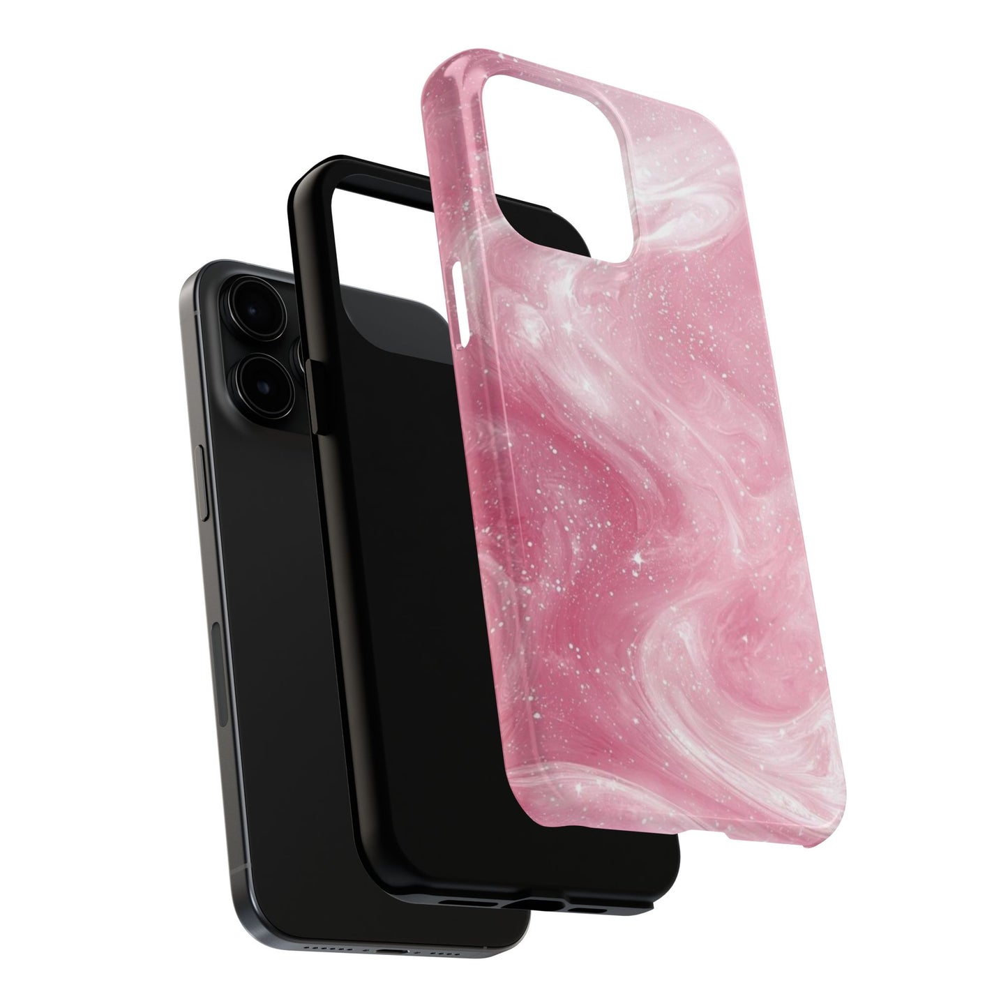 Stylish Tough Phone Cases - Pink Marble Design, Phone Cover for Women, Durable Protection, Trendy Gift, Birthday Present, Everyday Use