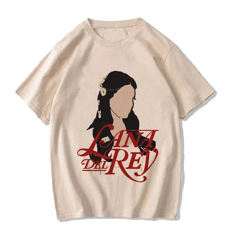 T-shirts for men and women Harajuku lana rey ldr design clothes for men and women EU size streetwear graphic y2k male