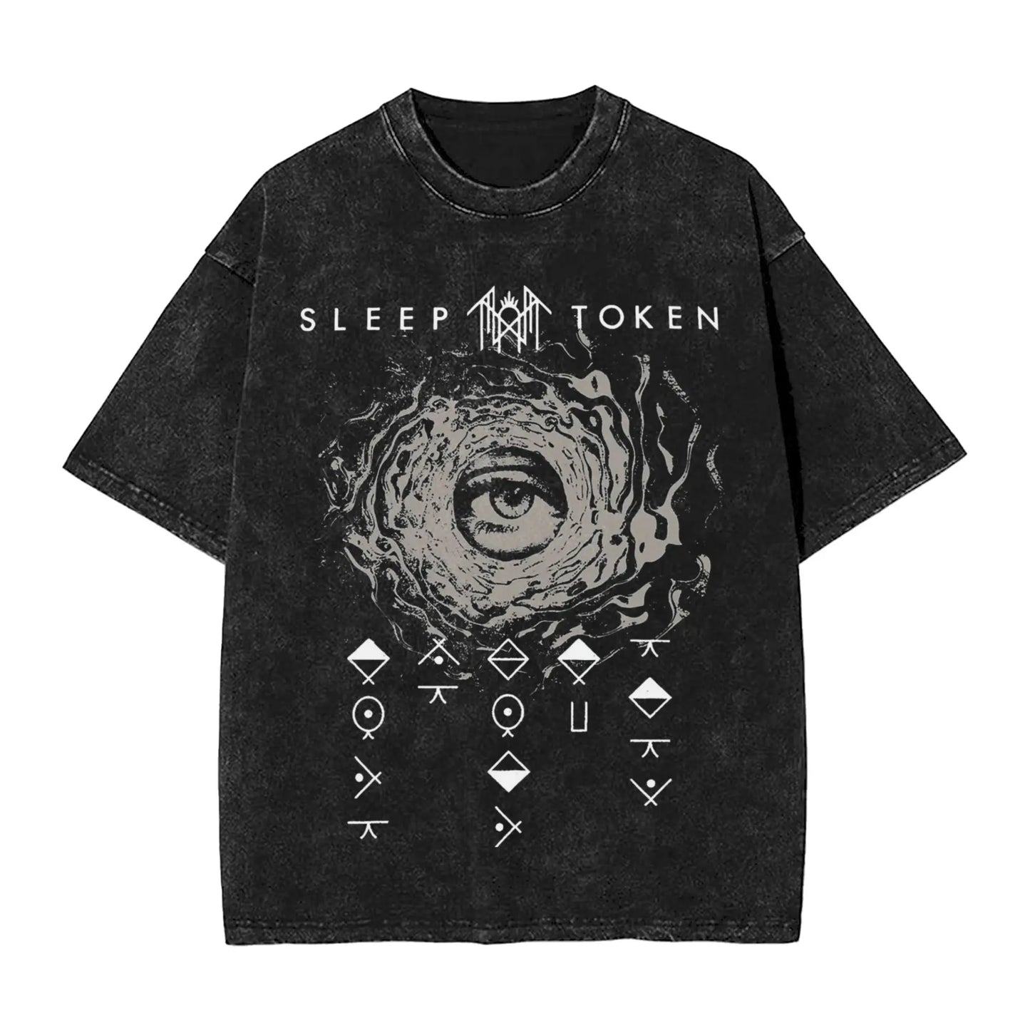 Sleep Sleep heavy metal Band Washed T Shirt Streetwear Hip Hop Novelty T-Shirt Tokensd Tees for Men Women Cotton High Street