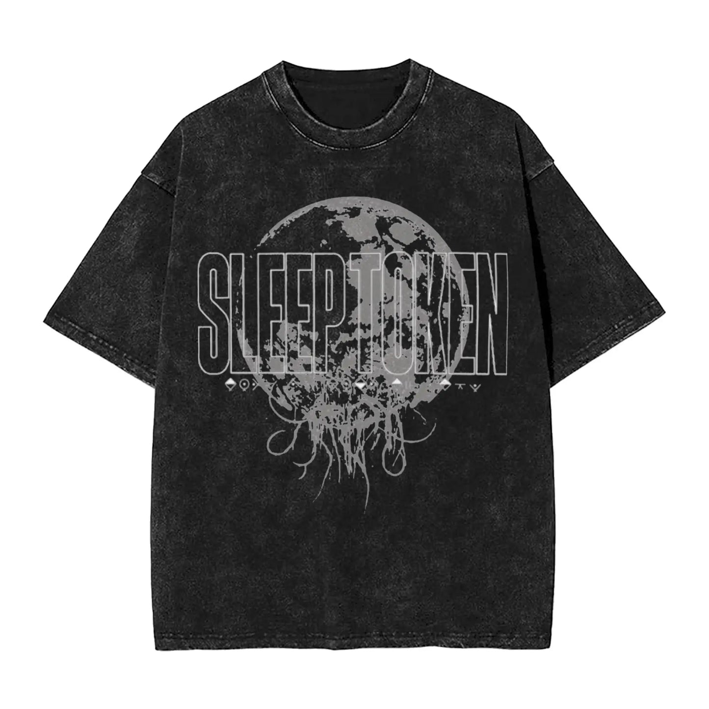 Sleep Sleep heavy metal Band Washed T Shirt Streetwear Hip Hop Novelty T-Shirt Tokensd Tees for Men Women Cotton High Street