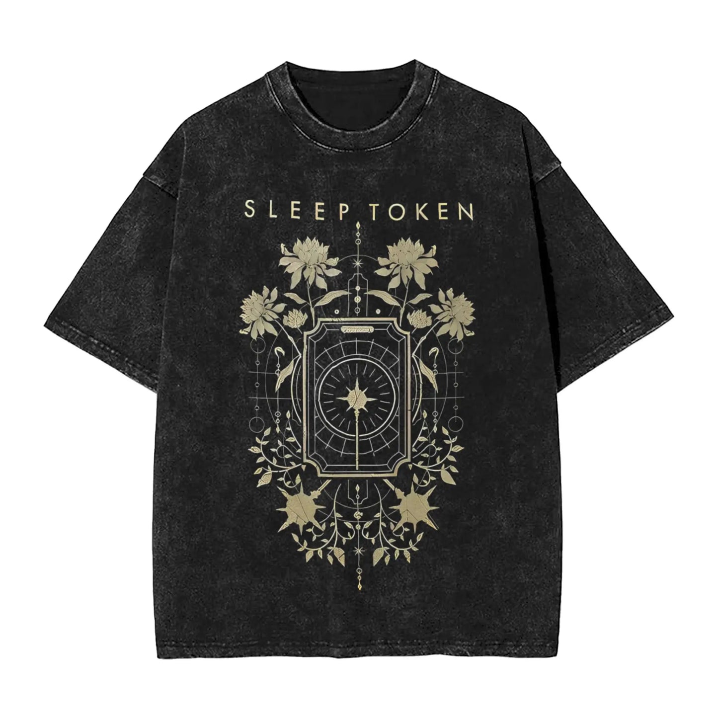 Sleep Sleep heavy metal Band Washed T Shirt Streetwear Hip Hop Novelty T-Shirt Tokensd Tees for Men Women Cotton High Street