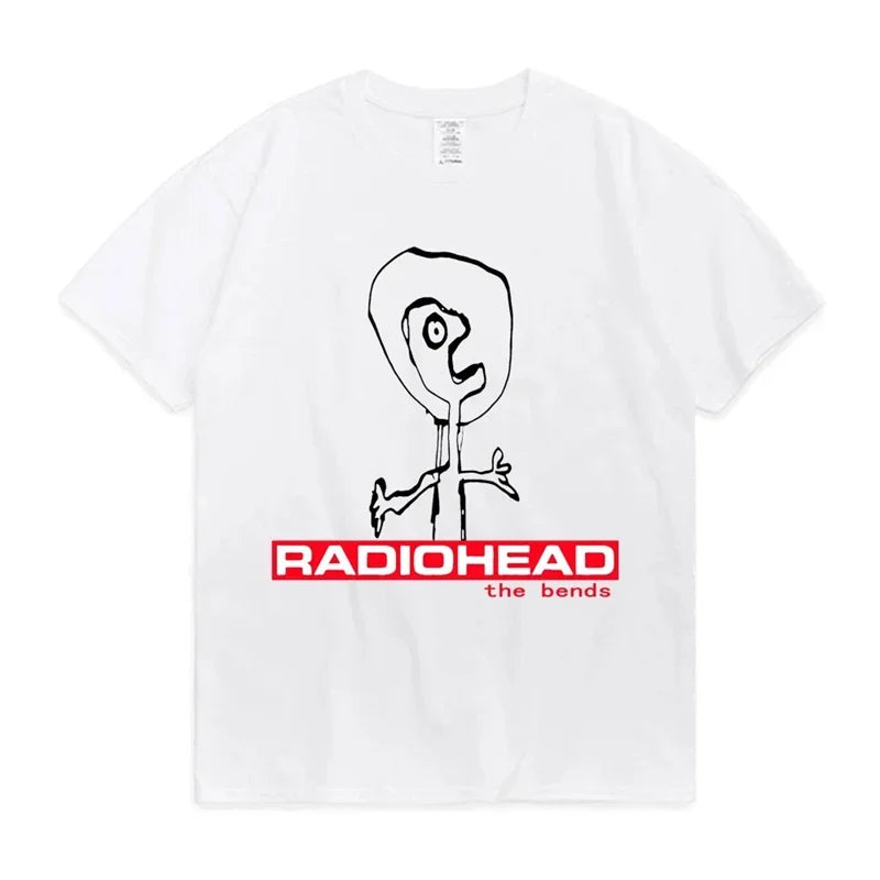 Radiohead Tshirt Retro Classic Tshirt North American Tour Rock Boys and Womens Tshirt Camisetas Hombre Hip Hop Street Casual Top