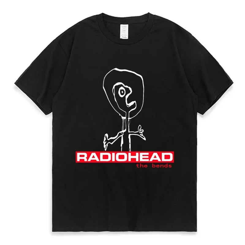 Radiohead Tshirt Retro Classic Tshirt North American Tour Rock Boys and Womens Tshirt Camisetas Hombre Hip Hop Street Casual Top