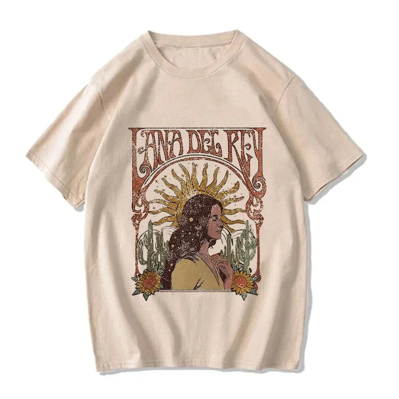 T-shirts for men and women Harajuku lana rey ldr design clothes for men and women EU size streetwear graphic y2k male