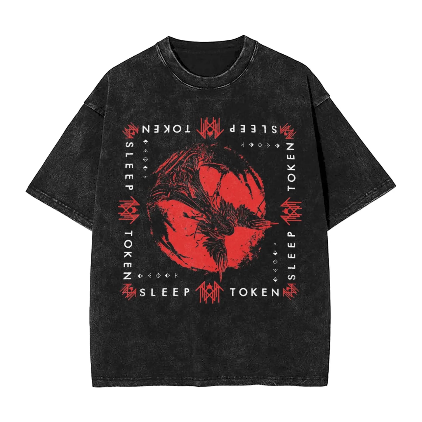 Sleep Sleep heavy metal Band Washed T Shirt Streetwear Hip Hop Novelty T-Shirt Tokensd Tees for Men Women Cotton High Street