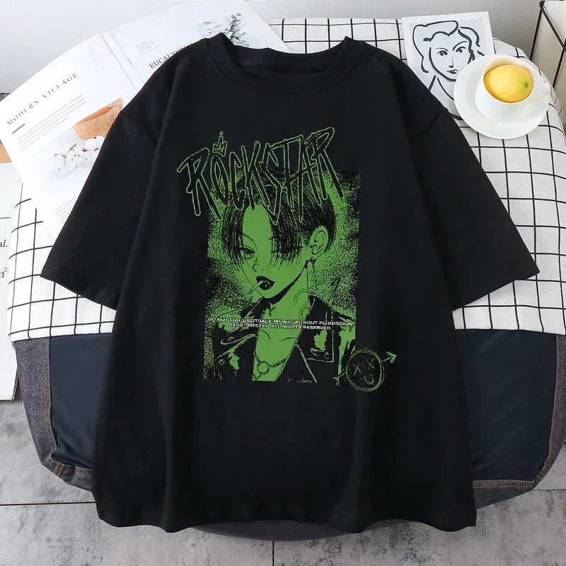 Women's T-shirt Printed Short Sleeve Vintage Gothic T-shirt Harajuku Comfortable Fashion Mexican Tops Graphic T Shirts Vintage