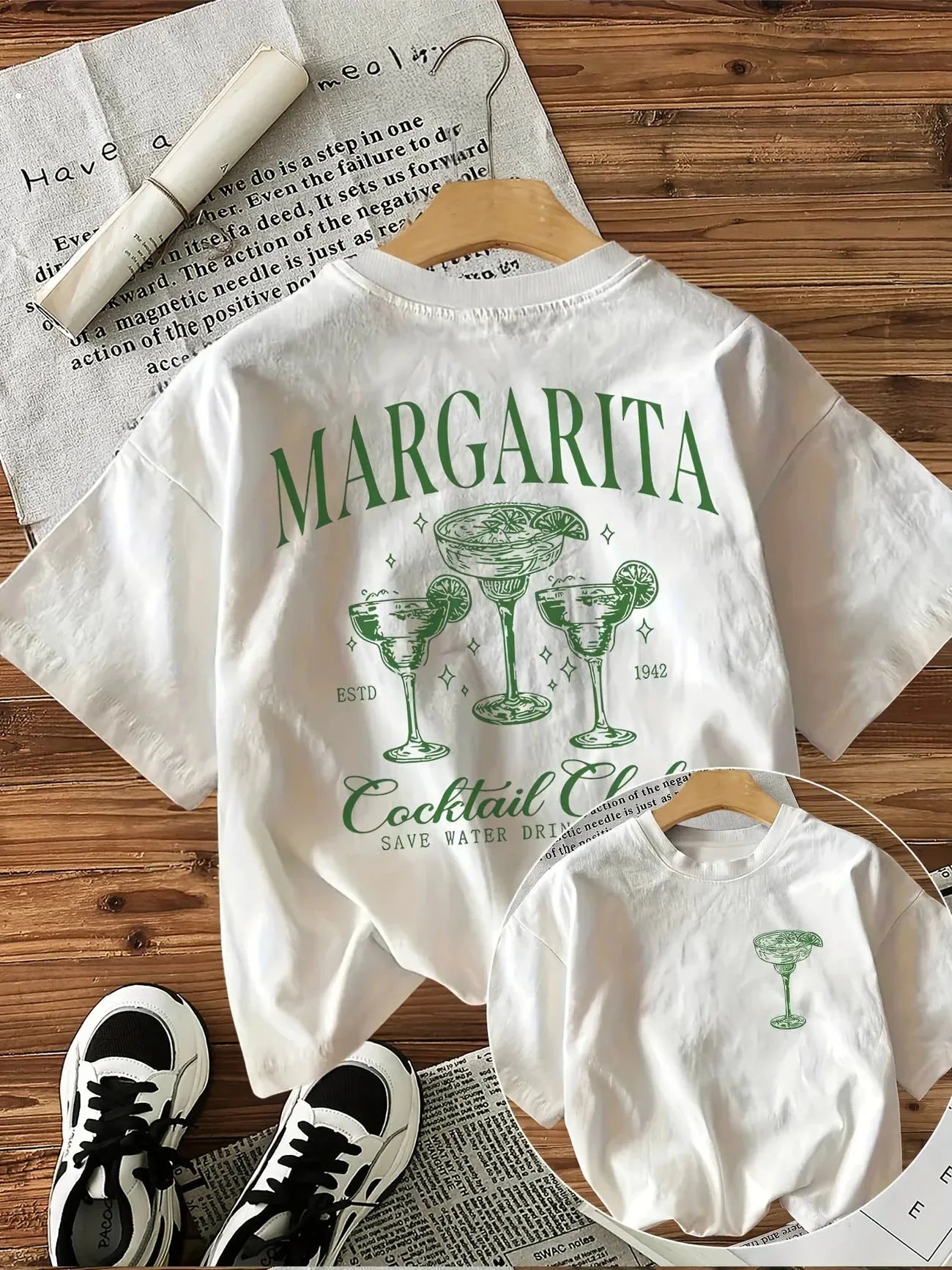 Loose Y2k Margarita Drink T-Shirt Women's Funny T-Shirt Egirl Korean Fashion Graphic T-Shirt Tops Women's Graphic T Shirts Y2K