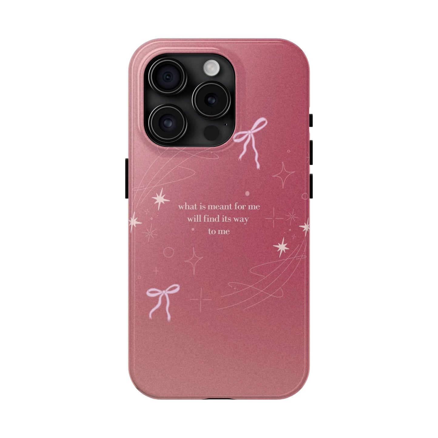 Inspirational Tough Phone Cases - Pink with Stars, Sturdy Protection, Gifts for Her, Motivational Quotes, Everyday Use