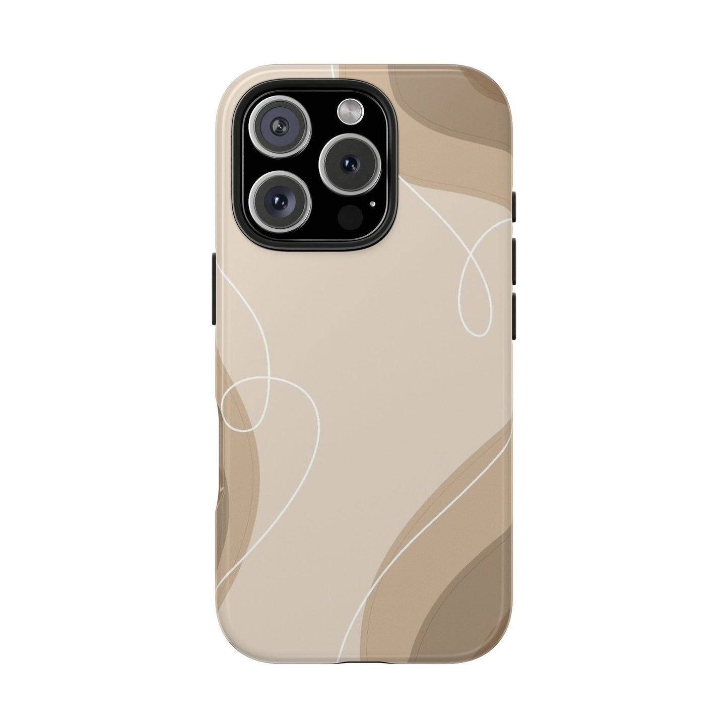 Abstract Wave Tough Phone Cases, Modern Phone Covers, Stylish Protective Cases, Gift for Her, Minimalist Design