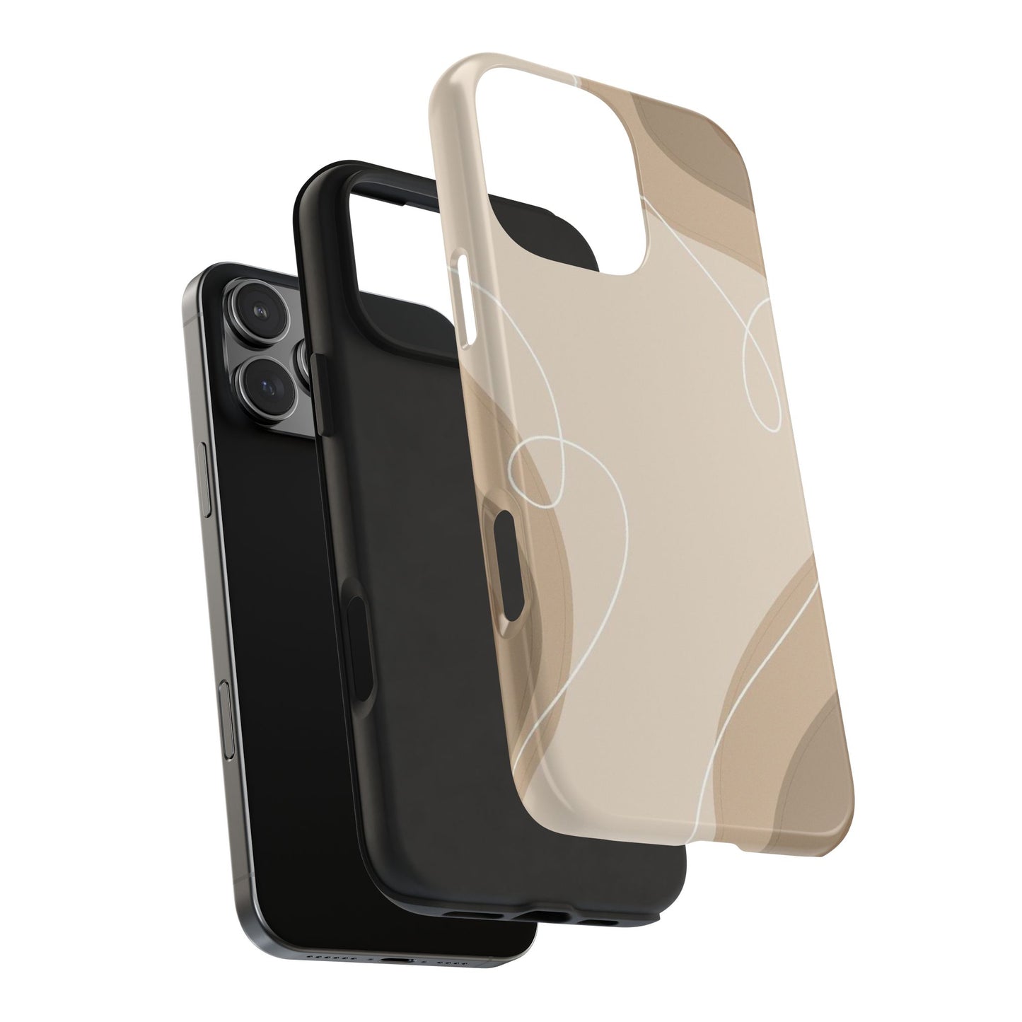 Abstract Wave Tough Phone Cases, Modern Phone Covers, Stylish Protective Cases, Gift for Her, Minimalist Design