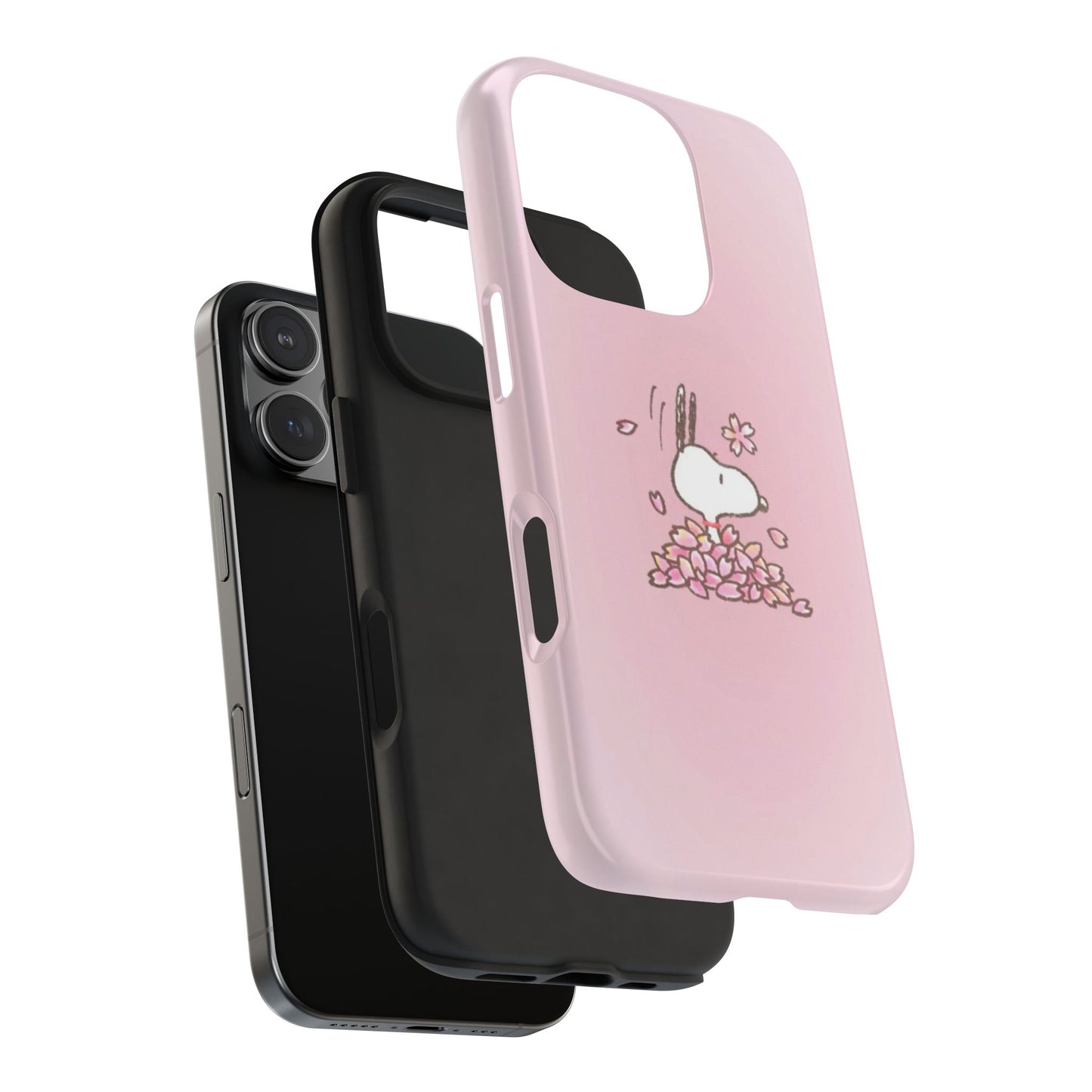 Cute Bunny Floral Tough Phone Cases, Spring Accessories, Gift for Her, Durable Cell Case, Pet Lovers, Unique Spring Decor