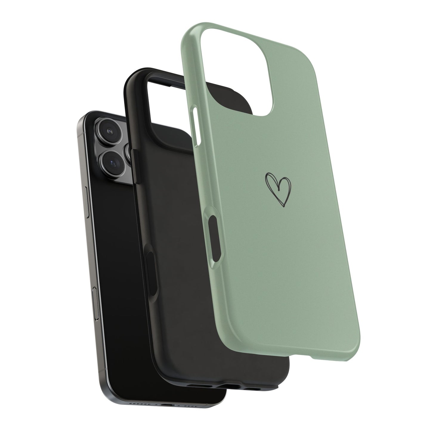 Stylish Tough Phone Cases with Heart Design, Cute Mobile Covers, Unique Gifts for Him/Her, Durable Accessories, Birthday/Friends/Valentine's