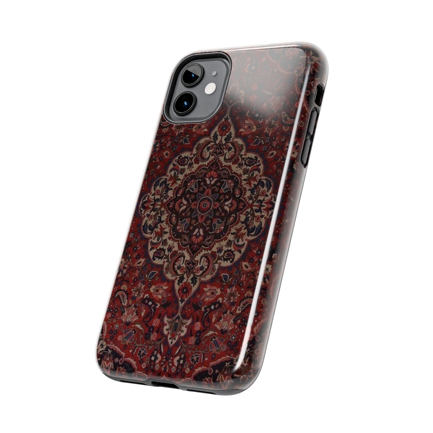 Bohemian Rug Pattern Tough Phone Case, Boho Chic Accessory, Stylish Phone Protection, Unique Gift Idea, Trendy Tech Gear