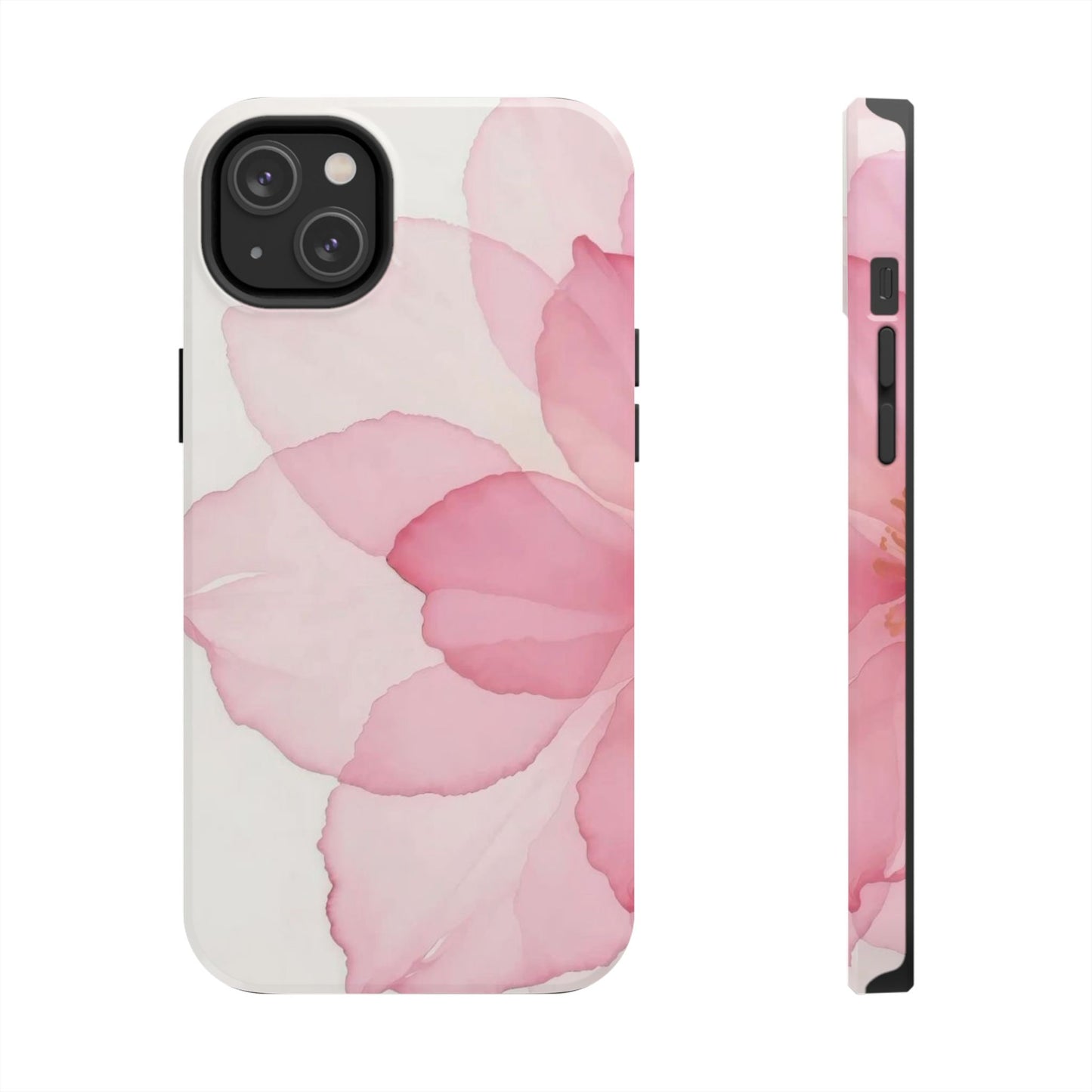 Floral Tough Phone Cases, Durable Phone Cover, Pink Flower Design, Gift for Her, Elegant Phone Accessory, Protect Your Phone