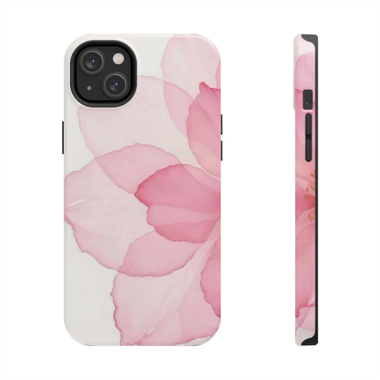 Floral Tough Phone Cases, Durable Phone Cover, Pink Flower Design, Gift for Her, Elegant Phone Accessory, Protect Your Phone