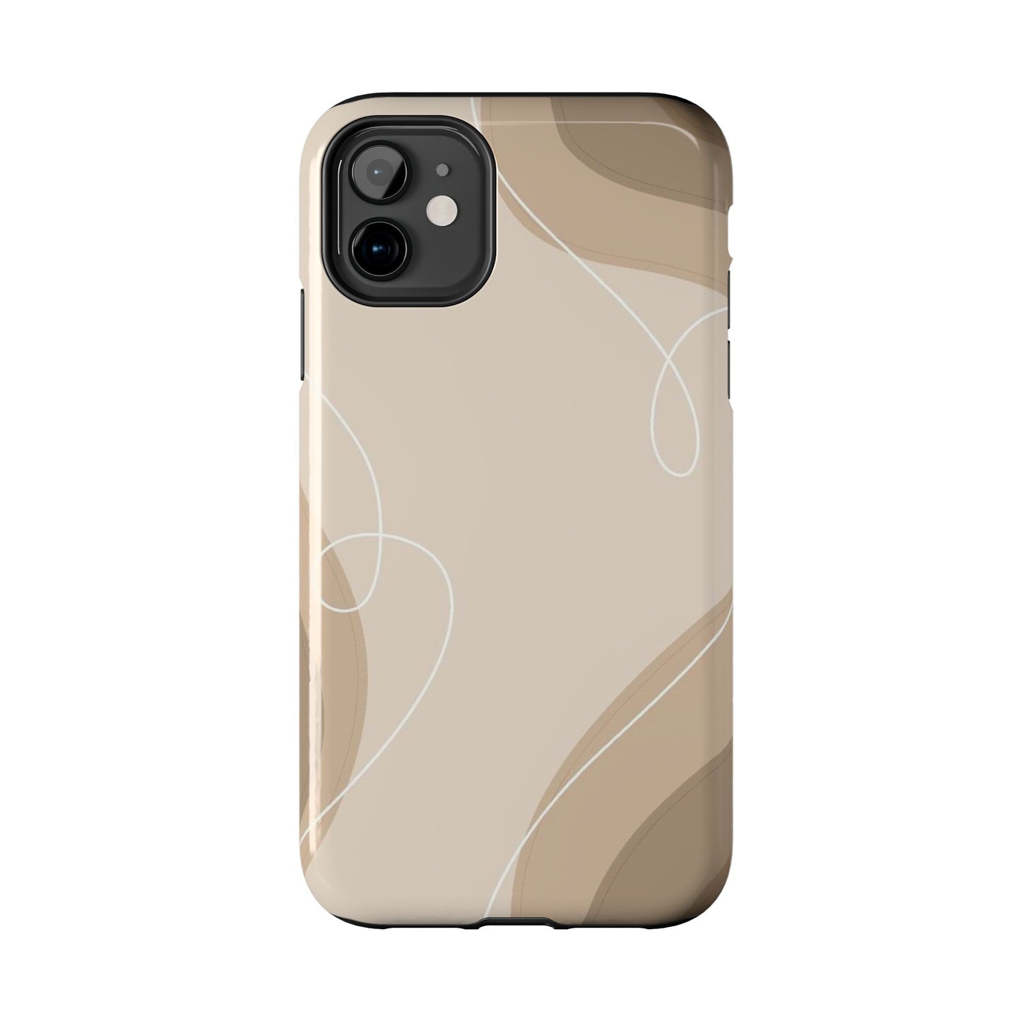 Abstract Wave Tough Phone Cases, Modern Phone Covers, Stylish Protective Cases, Gift for Her, Minimalist Design
