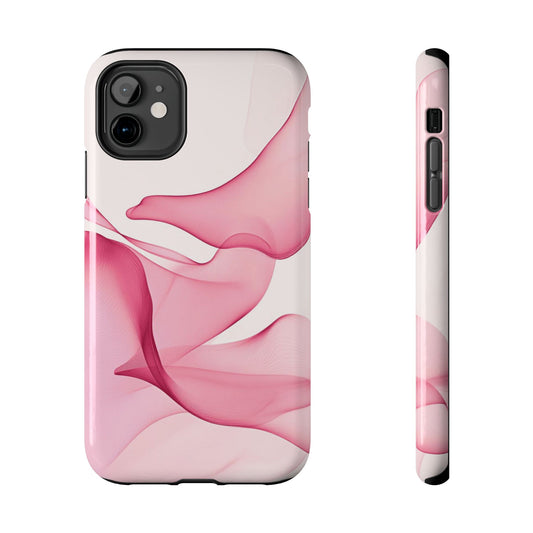 Elegant Tough Phone Cases | Stylish Shockproof Covers for Women | Trendy Gift for Birthdays, Holidays, or Any Occasion, Pink Flow Design