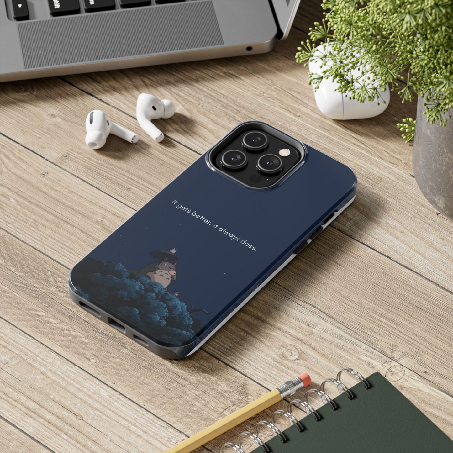 Motivational Tough Phone Cases, Anime-inspired Phone Case, Unique Gift for Friends, Phone Accessory, Encouraging Quote