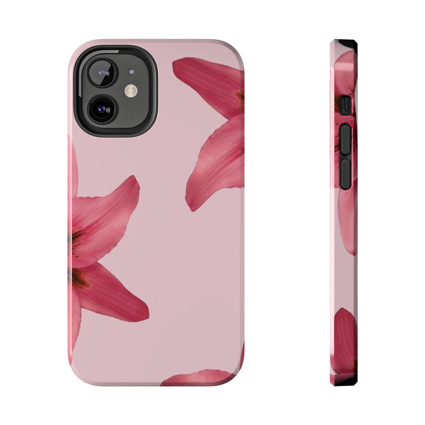 Stylish Floral Phone Case - Tough & Durable, Pink Lily Design, Perfect for Flower Lovers, Gift for Her, Seasonal Accessory, Phone Protection