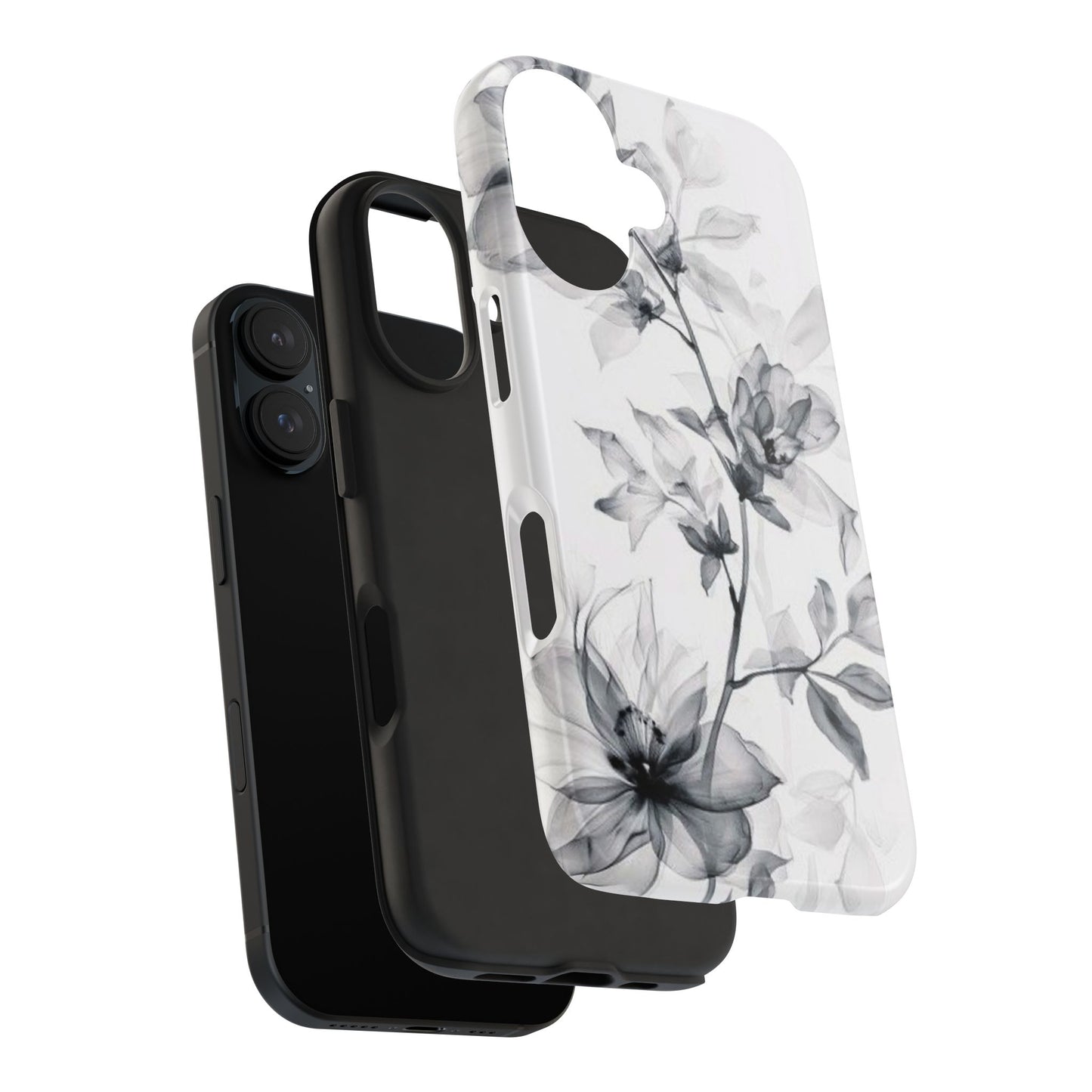 Elegant Floral Tough Phone Cases, Durable Phone Cover, Gift for Her, Protective Case, Floral Design, Stylish Accessory