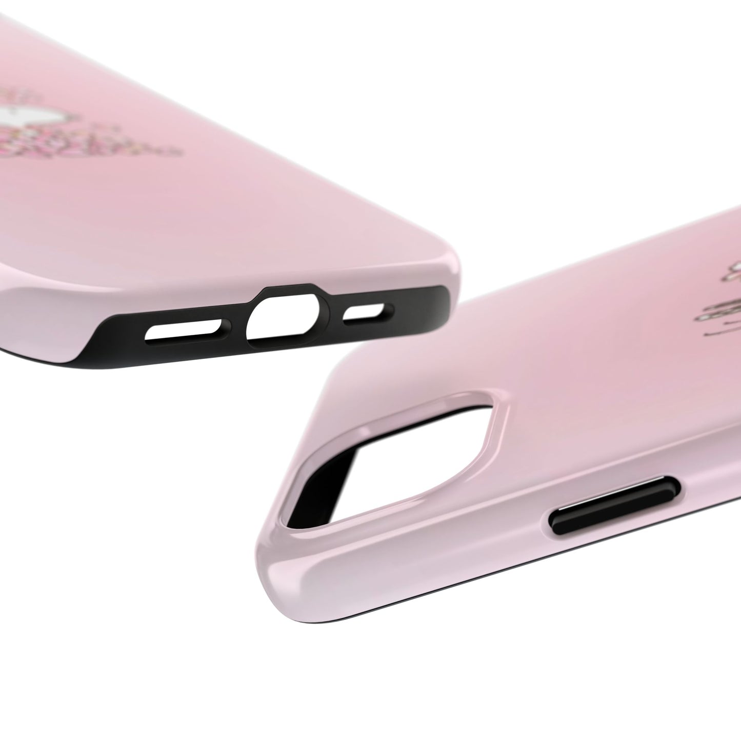 Cute Bunny Floral Tough Phone Cases, Spring Accessories, Gift for Her, Durable Cell Case, Pet Lovers, Unique Spring Decor
