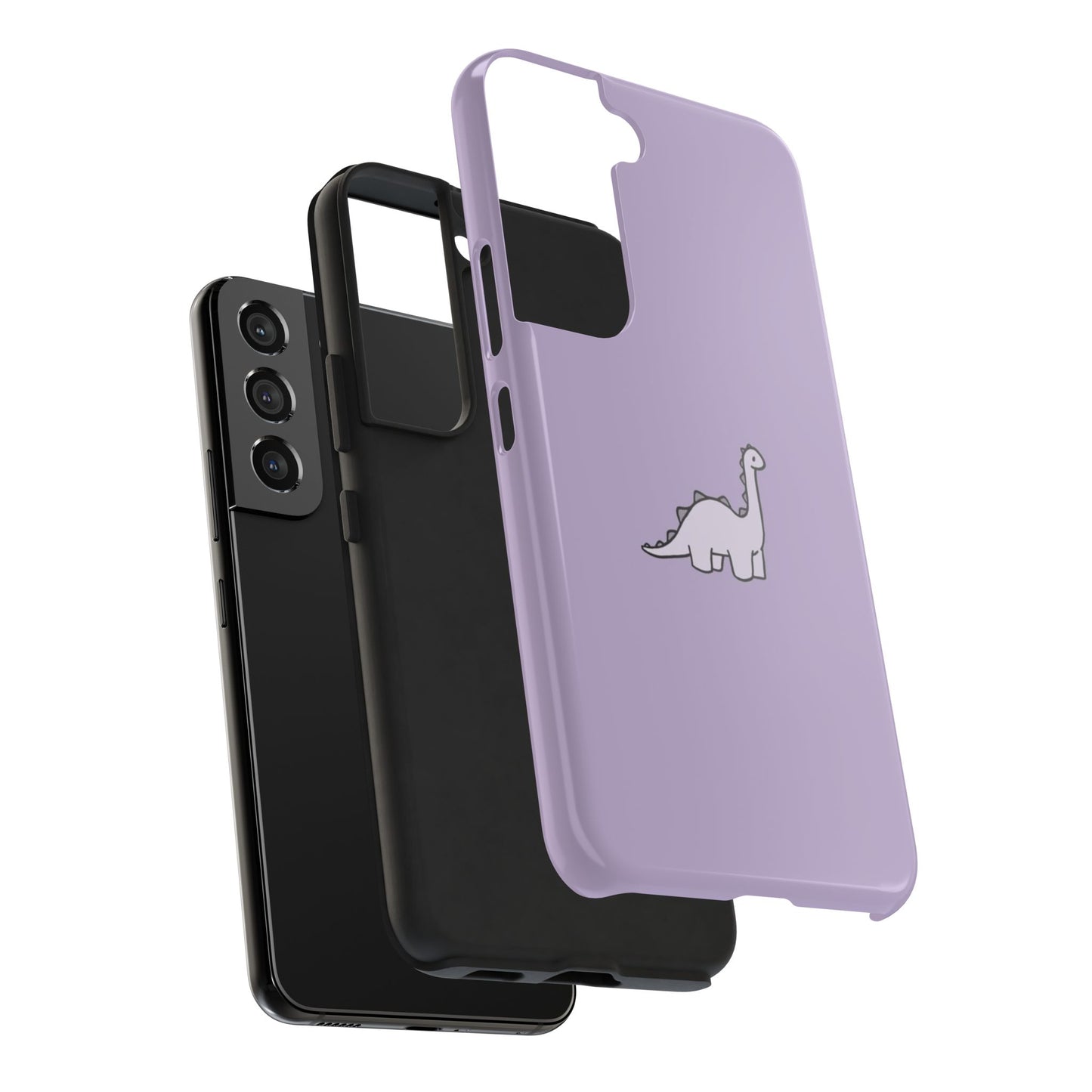 Cute Dinosaur Tough Phone Cases, Kid-Friendly Phone Covers, Dinosaur Gifts for Kids, Purple Phone Accessories, Durable Cases