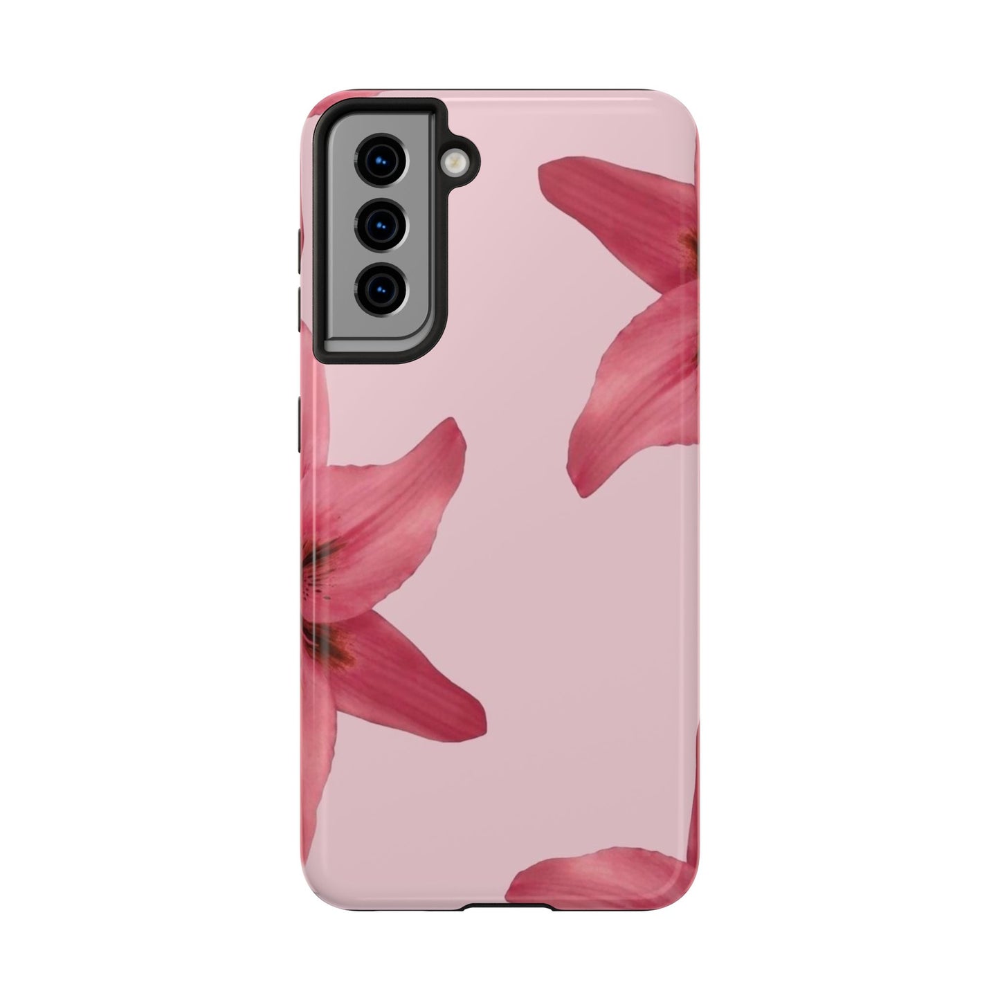 Stylish Floral Phone Case - Tough & Durable, Pink Lily Design, Perfect for Flower Lovers, Gift for Her, Seasonal Accessory, Phone Protection