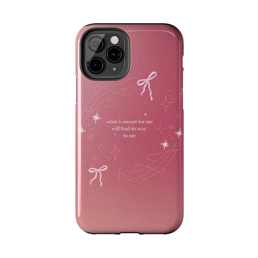 Inspirational Tough Phone Cases - Pink with Stars, Sturdy Protection, Gifts for Her, Motivational Quotes, Everyday Use