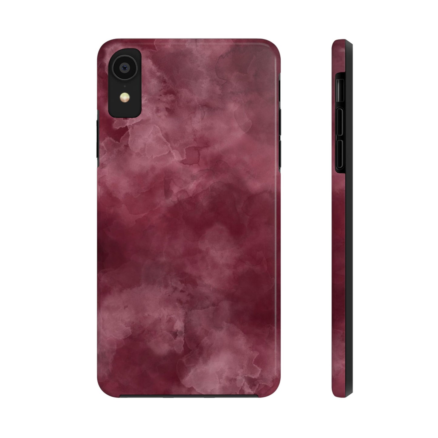 Elegant Burgundy Tough Phone Cases, Stylish Phone Cover, Durable Phone Protector, Unique Gift, Trendy Tech Accessories