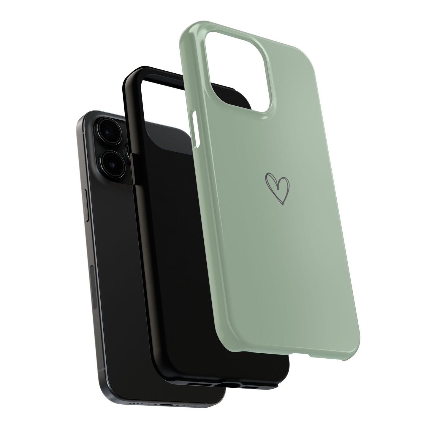 Stylish Tough Phone Cases with Heart Design, Cute Mobile Covers, Unique Gifts for Him/Her, Durable Accessories, Birthday/Friends/Valentine's
