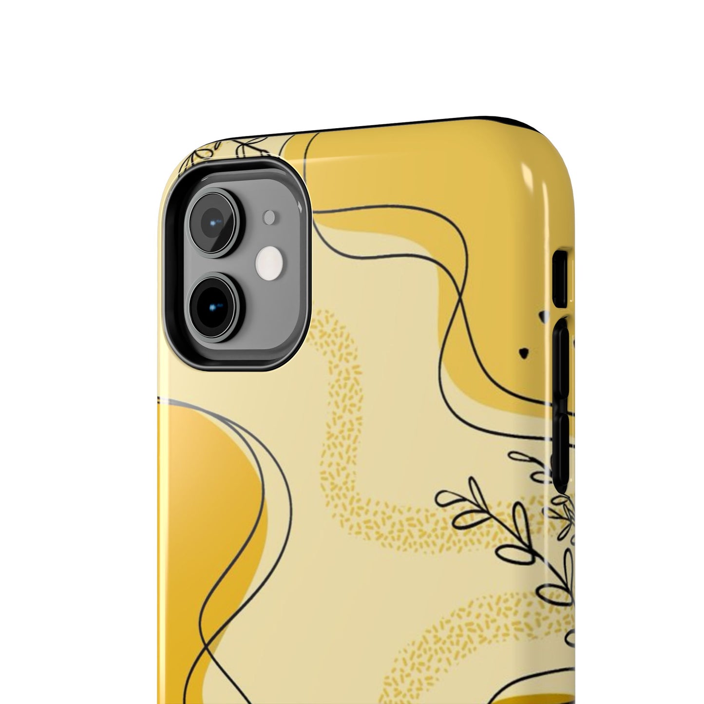 Artistic Yellow Phone Case, Tough Phone Protection, Modern Design, Gifts for Her, Phone Accessories, Unique Cell Phone Cover