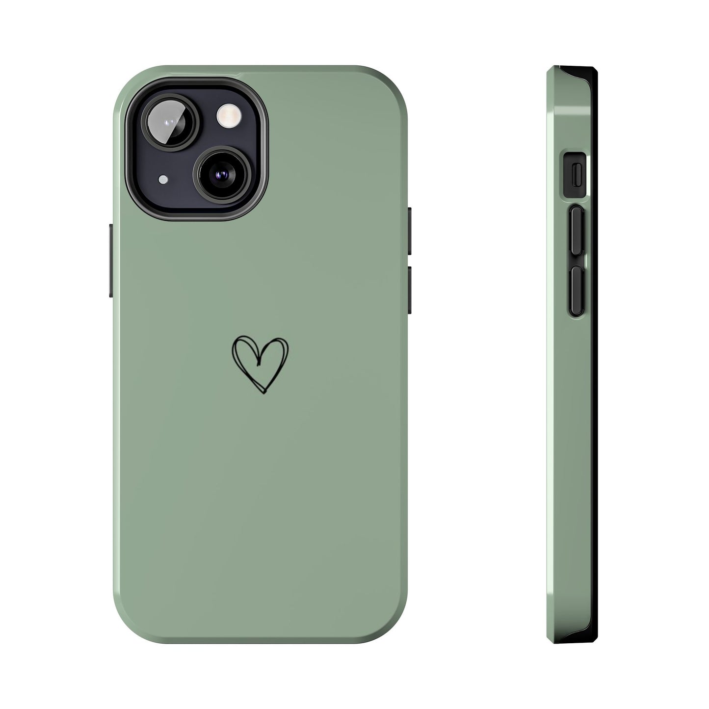 Stylish Tough Phone Cases with Heart Design, Cute Mobile Covers, Unique Gifts for Him/Her, Durable Accessories, Birthday/Friends/Valentine's