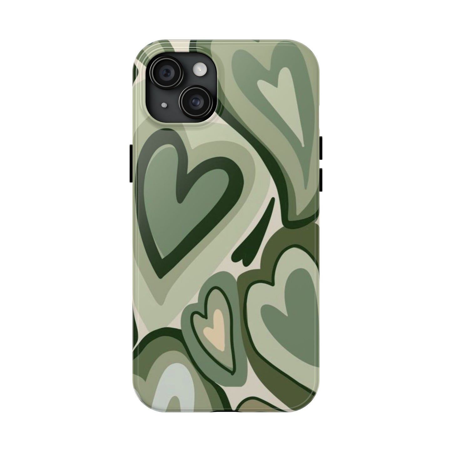 Heartfelt Patterned Tough Phone Cases, Cute Phone Cases, Gift for Her, Valentine's Day, Trendy Accessories, Nature-Inspired Design