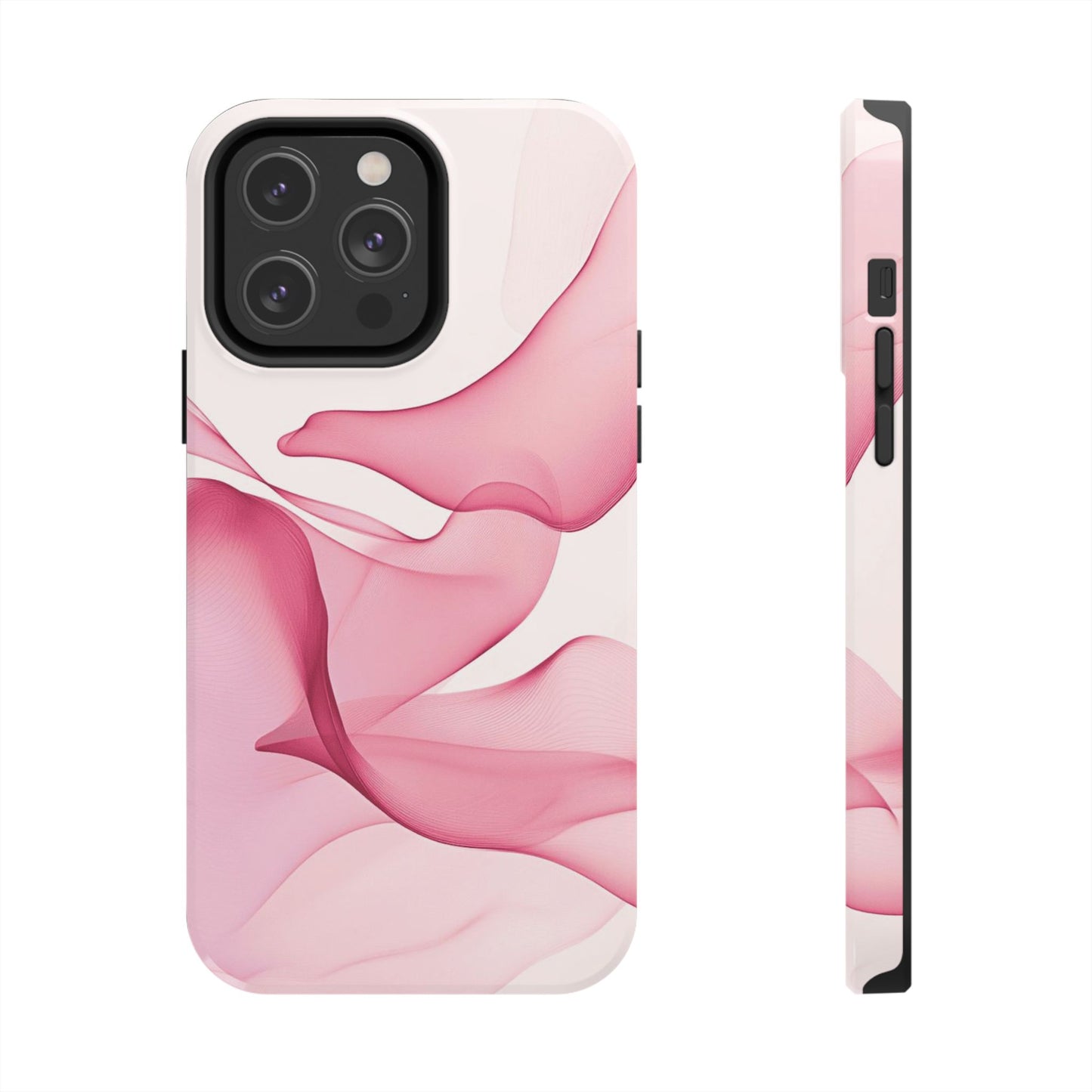 Elegant Tough Phone Cases | Stylish Shockproof Covers for Women | Trendy Gift for Birthdays, Holidays, or Any Occasion, Pink Flow Design