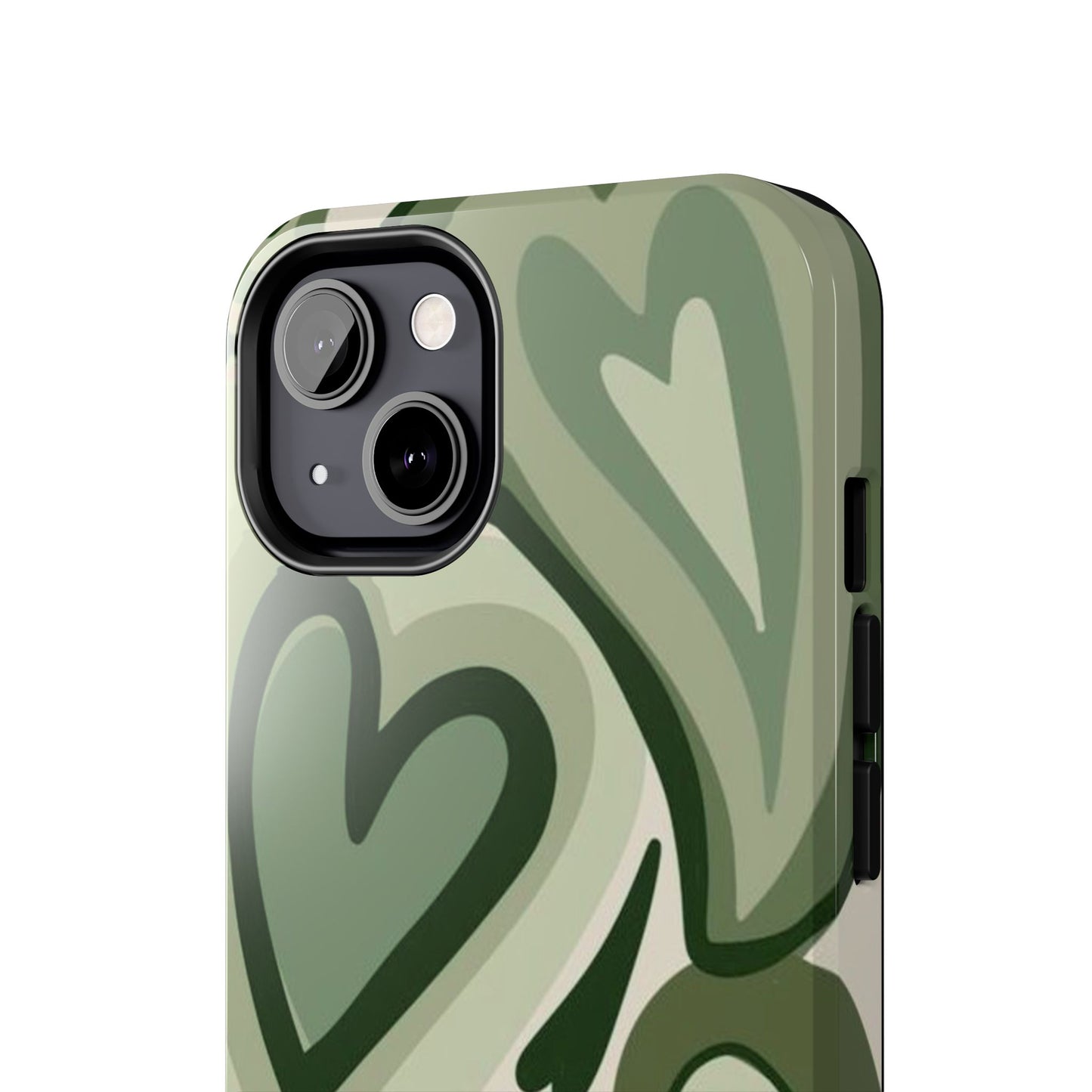 Heartfelt Patterned Tough Phone Cases, Cute Phone Cases, Gift for Her, Valentine's Day, Trendy Accessories, Nature-Inspired Design