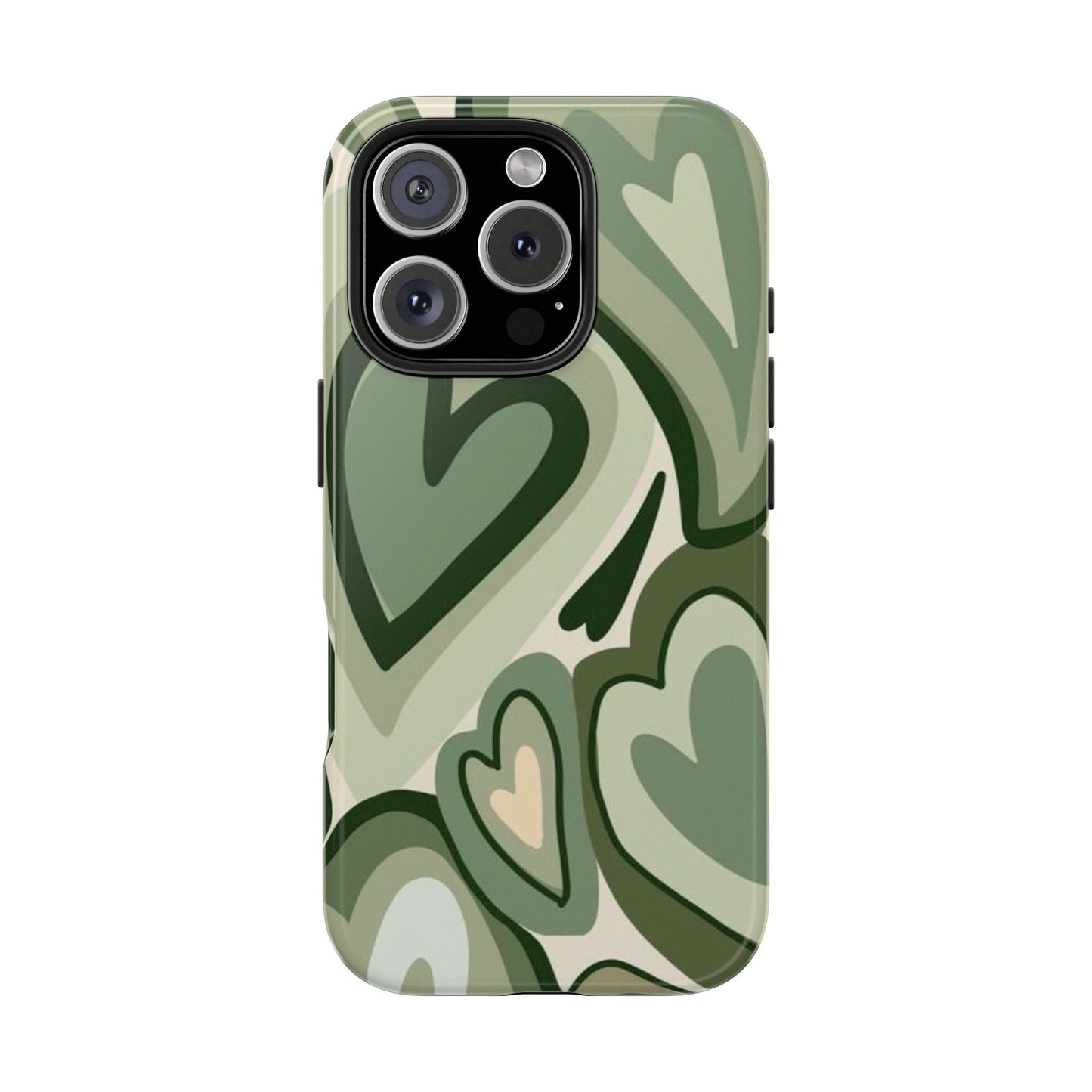 Heartfelt Patterned Tough Phone Cases, Cute Phone Cases, Gift for Her, Valentine's Day, Trendy Accessories, Nature-Inspired Design
