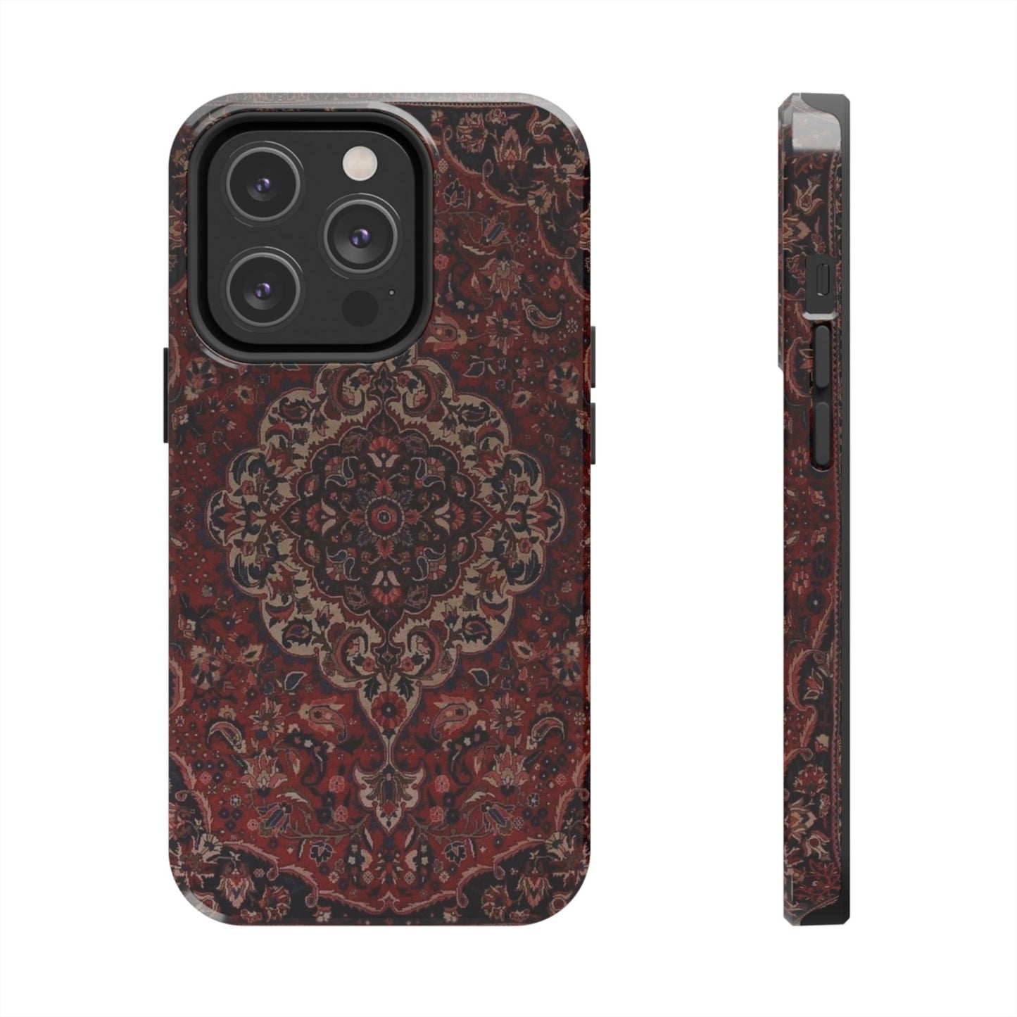 Bohemian Rug Pattern Tough Phone Case, Boho Chic Accessory, Stylish Phone Protection, Unique Gift Idea, Trendy Tech Gear