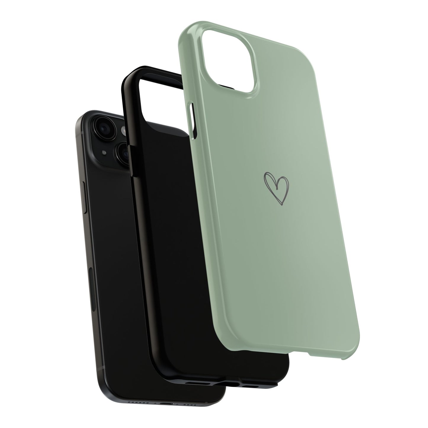 Stylish Tough Phone Cases with Heart Design, Cute Mobile Covers, Unique Gifts for Him/Her, Durable Accessories, Birthday/Friends/Valentine's
