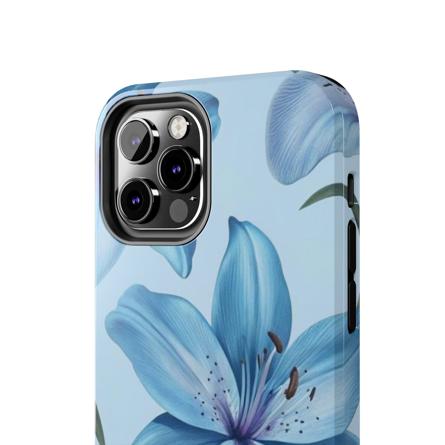 Blue Floral Tough Phone Cases, Floral Phone Cover, Gift for Her, Summer Aesthetic, Smartphone Protector, Durable Case