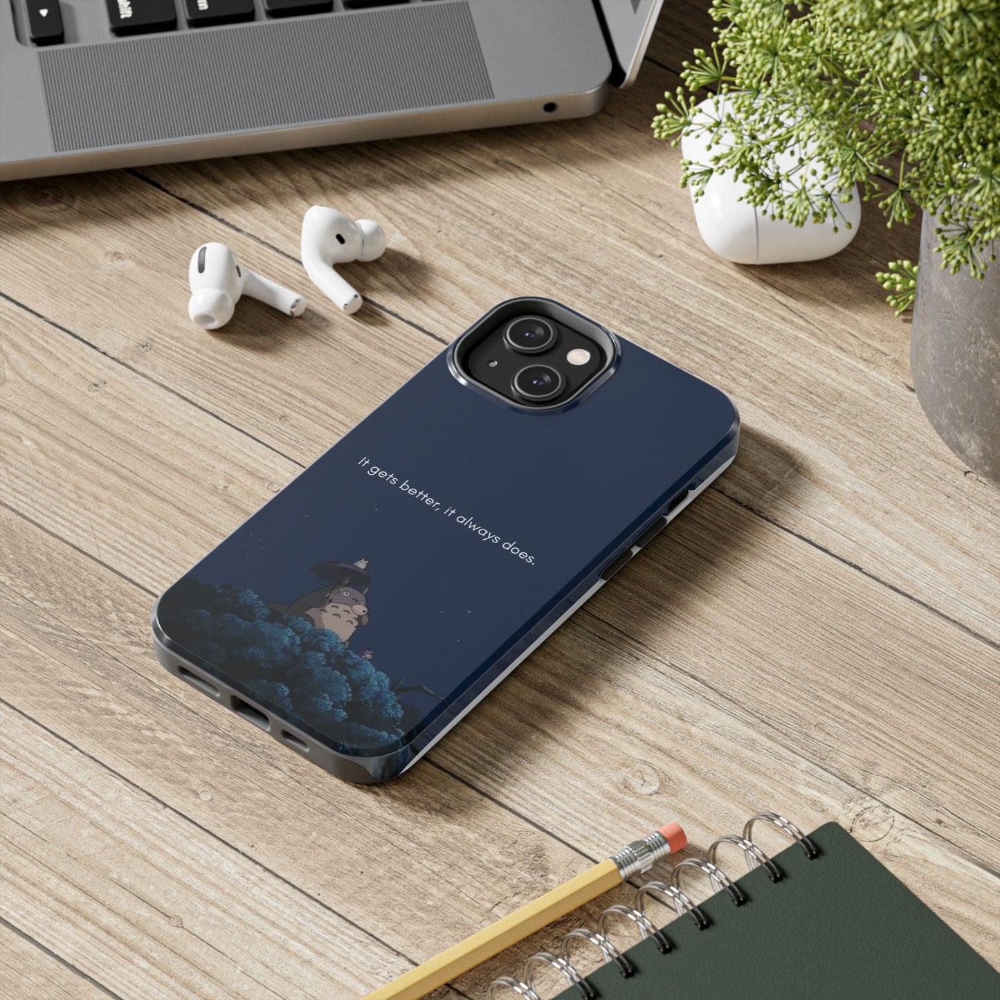 Motivational Tough Phone Cases, Anime-inspired Phone Case, Unique Gift for Friends, Phone Accessory, Encouraging Quote
