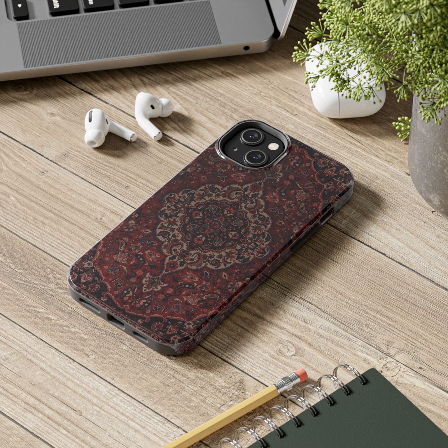 Bohemian Rug Pattern Tough Phone Case, Boho Chic Accessory, Stylish Phone Protection, Unique Gift Idea, Trendy Tech Gear