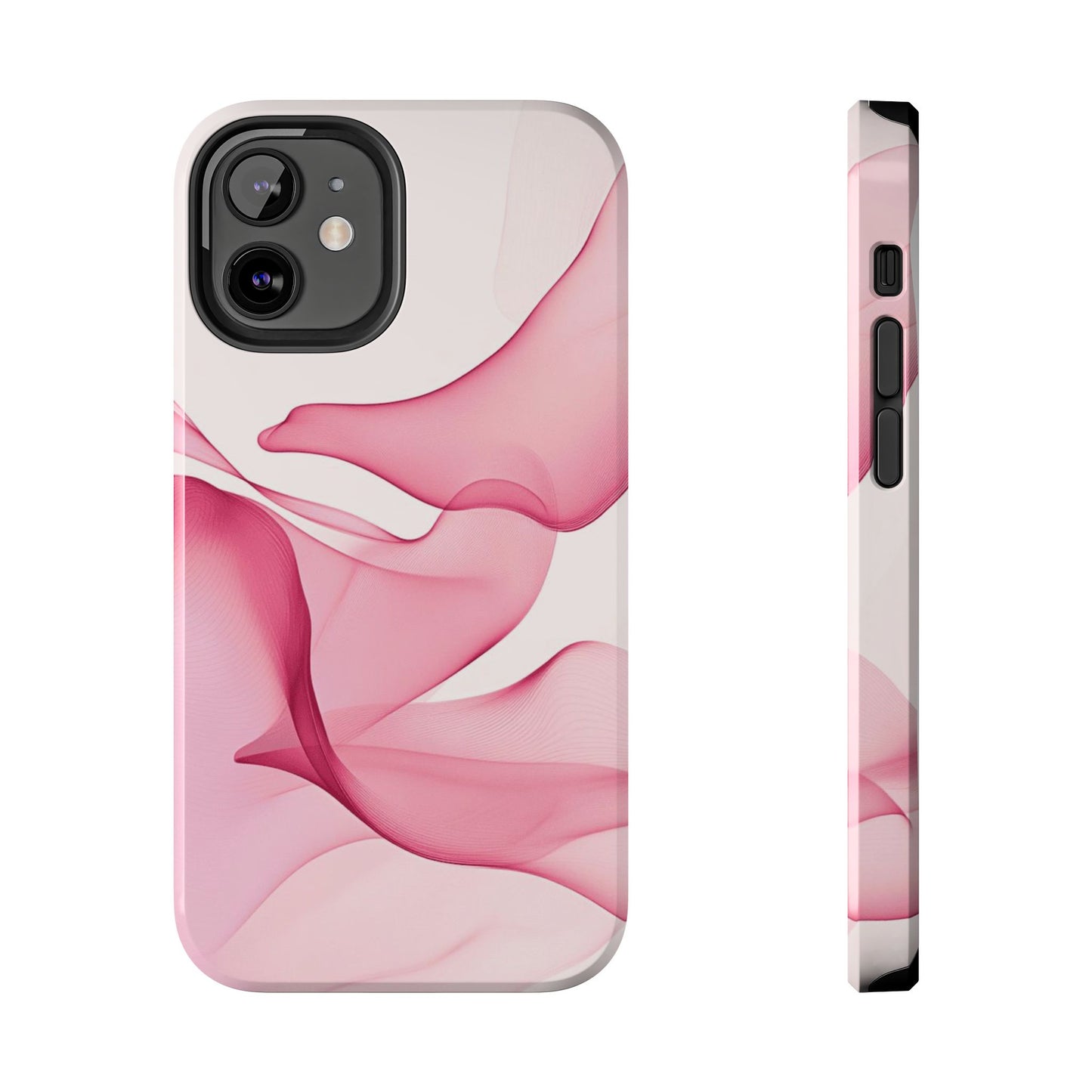 Elegant Tough Phone Cases | Stylish Shockproof Covers for Women | Trendy Gift for Birthdays, Holidays, or Any Occasion, Pink Flow Design