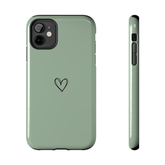 Stylish Tough Phone Cases with Heart Design, Cute Mobile Covers, Unique Gifts for Him/Her, Durable Accessories, Birthday/Friends/Valentine's