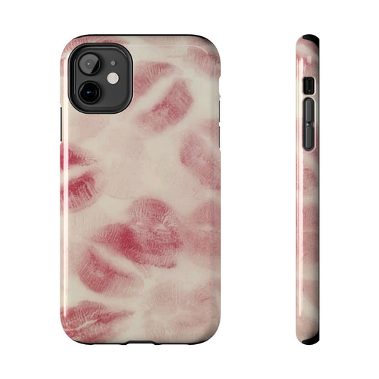 Stylish Kiss Print Phone Cases | Chic Mobile Covers for Trendy Users, Gift for Her, Protective Case, Birthday Present, Valentine's Day