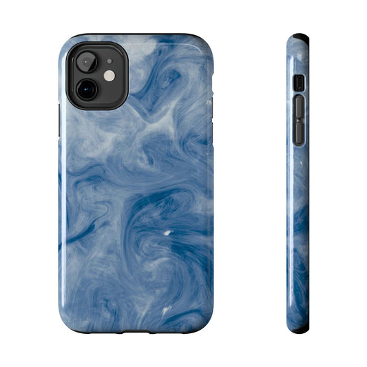 Marble Blue Tough Phone Cases, Phone Protection, Unique Design, Fashion Accessory, Gift for Her, Trendy Smartphone Cover
