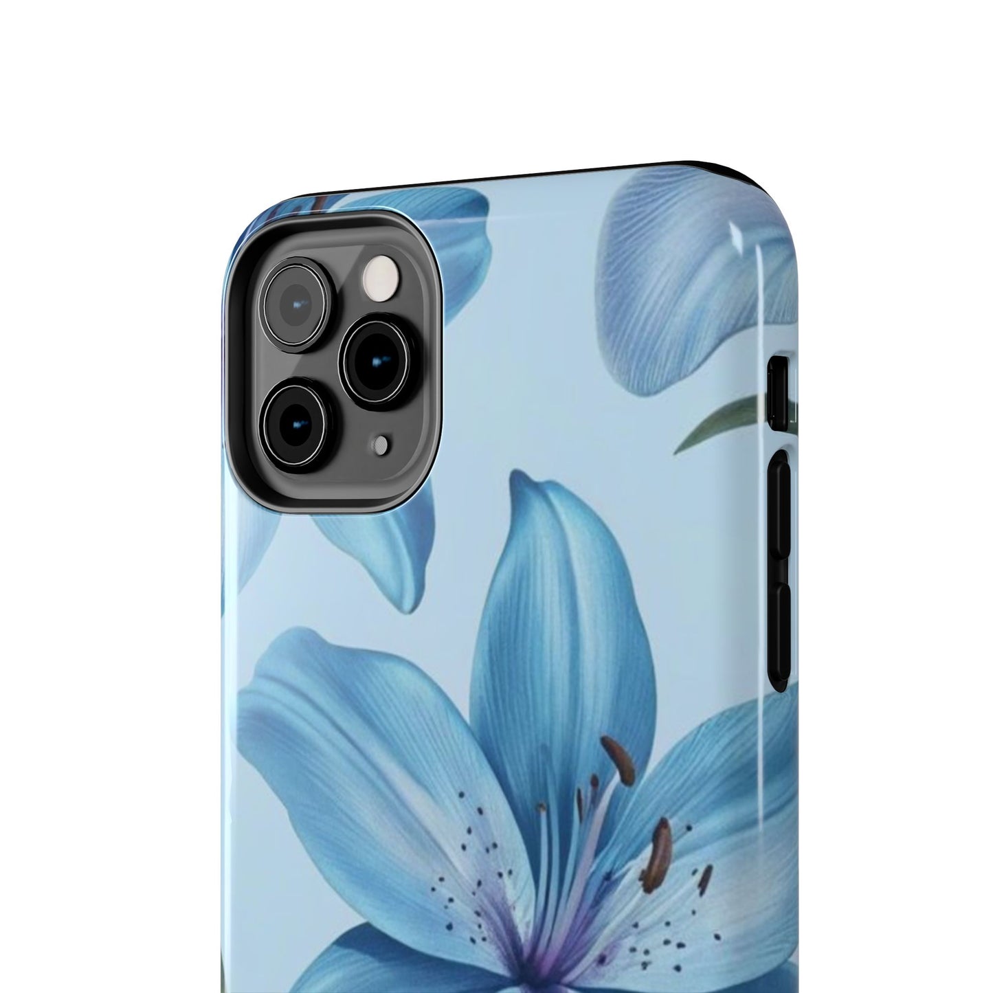 Blue Floral Tough Phone Cases, Floral Phone Cover, Gift for Her, Summer Aesthetic, Smartphone Protector, Durable Case