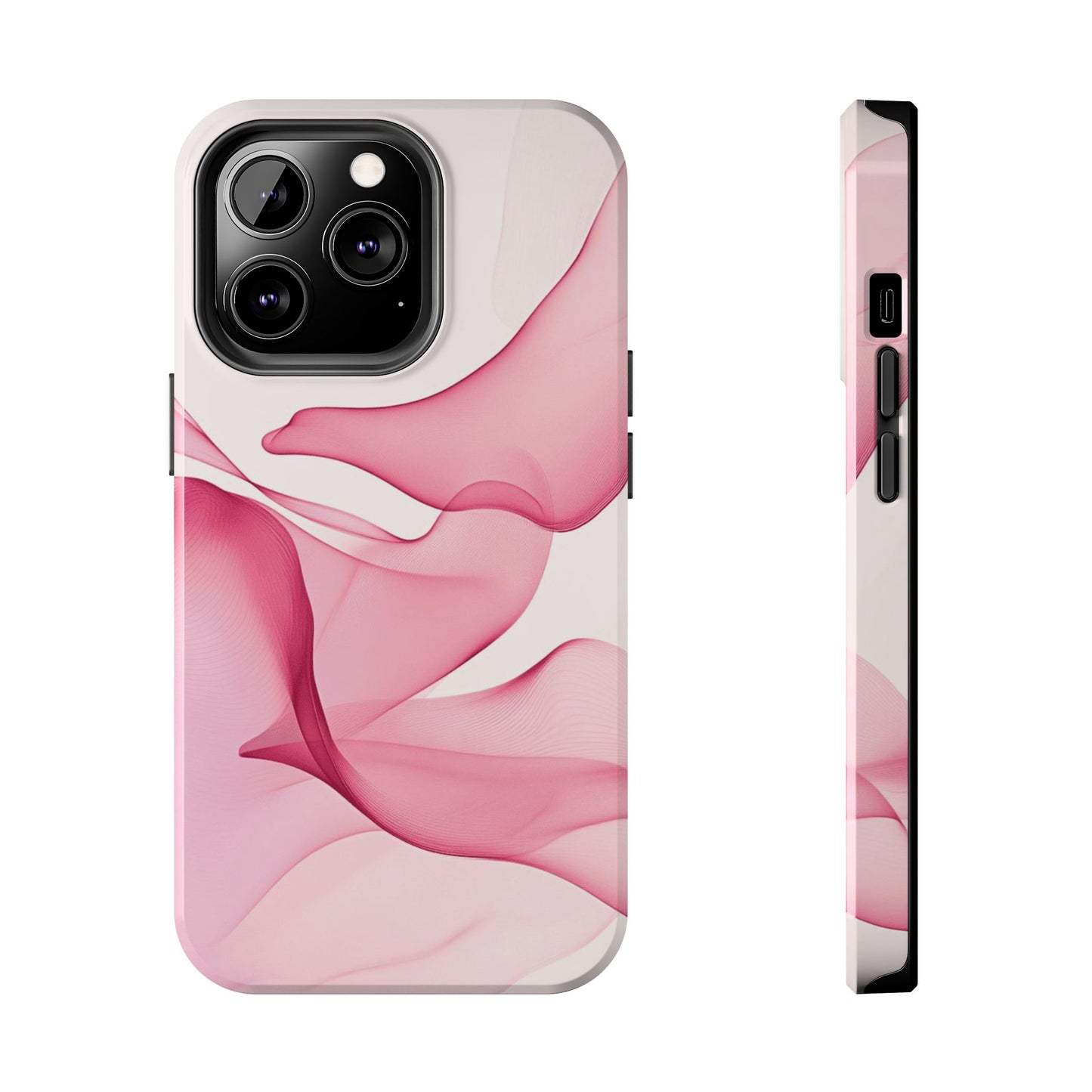 Elegant Tough Phone Cases | Stylish Shockproof Covers for Women | Trendy Gift for Birthdays, Holidays, or Any Occasion, Pink Flow Design