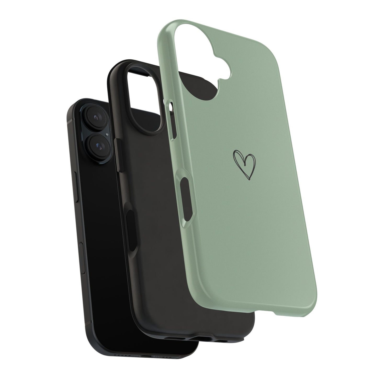 Stylish Tough Phone Cases with Heart Design, Cute Mobile Covers, Unique Gifts for Him/Her, Durable Accessories, Birthday/Friends/Valentine's